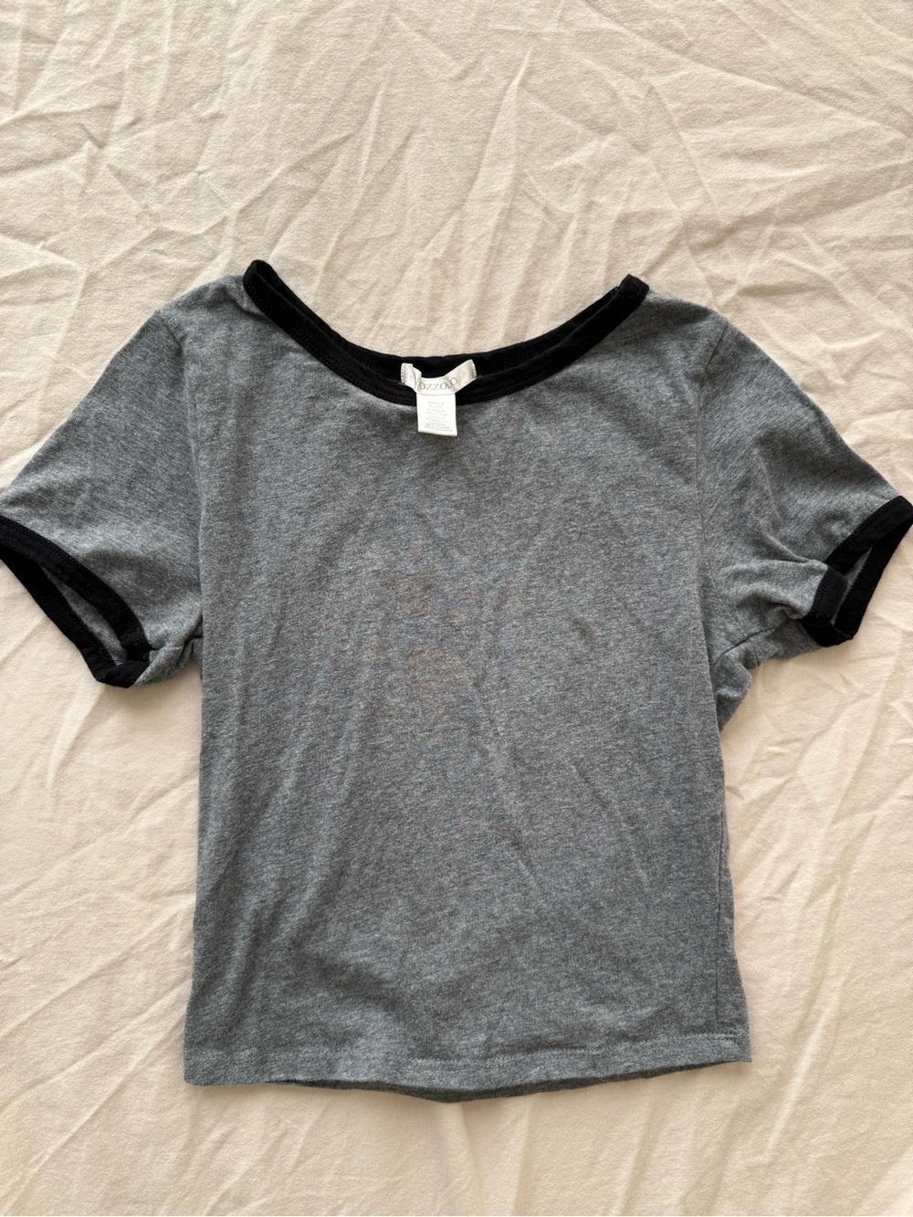 Bozzolo Grey T-Shirt with Black Trim
